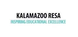 Kalamazoo RESA in all cap black letters with Inspiring Educational Excellence beneath that line in teal green all cap letters
